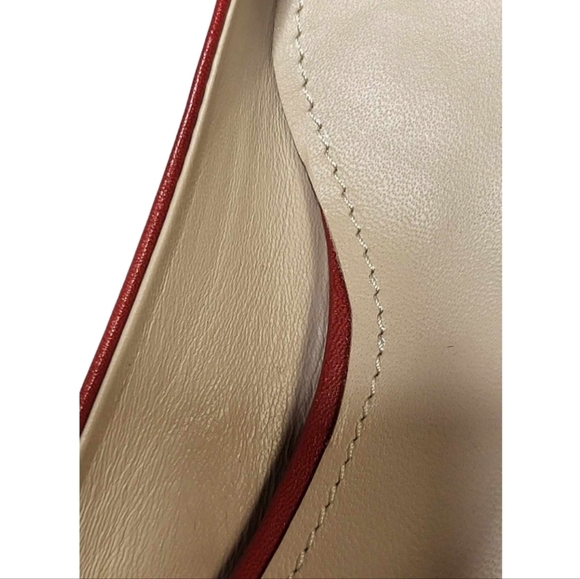 THEORY Red City Slingback 100% Lamb Leather New SZ 37 - Picture 6 of 12